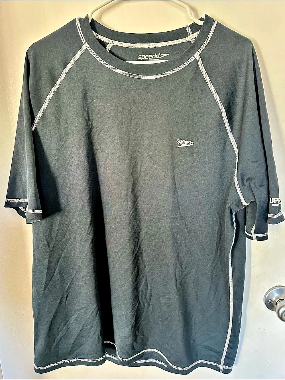 Speedo Block The Burn UPF 50+ Swim Shirt Black XL